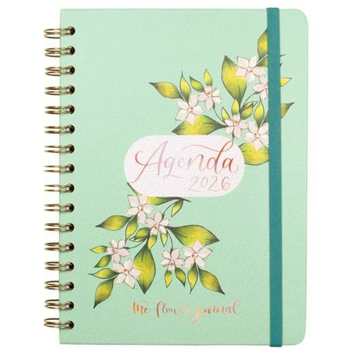 Diary Finocam THE FLOWER JOURNAL A5 15,5 x 21,2 cm Green 2026-0