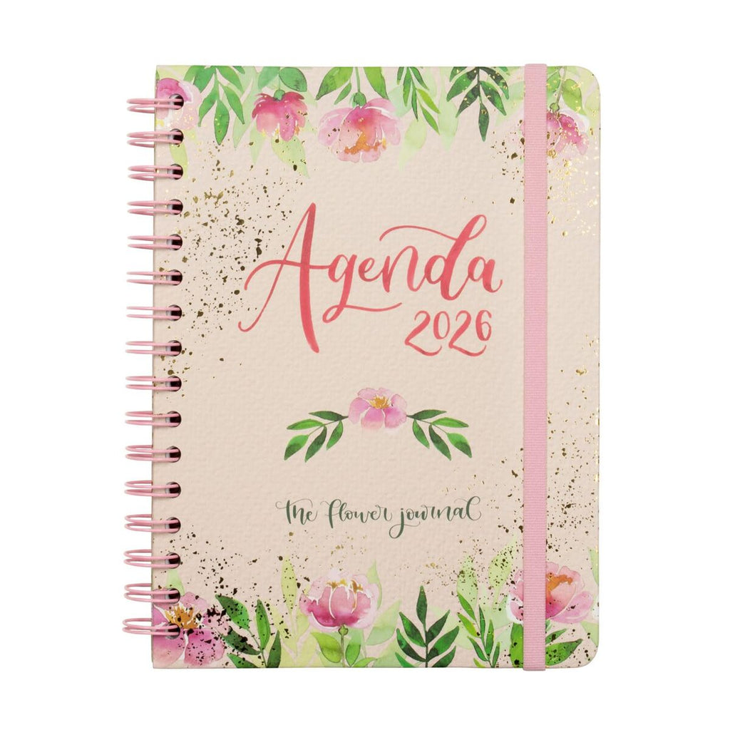 Diary Finocam THE FLOWER JOURNAL A5 15,5 x 21,2 cm Pink 2026-0