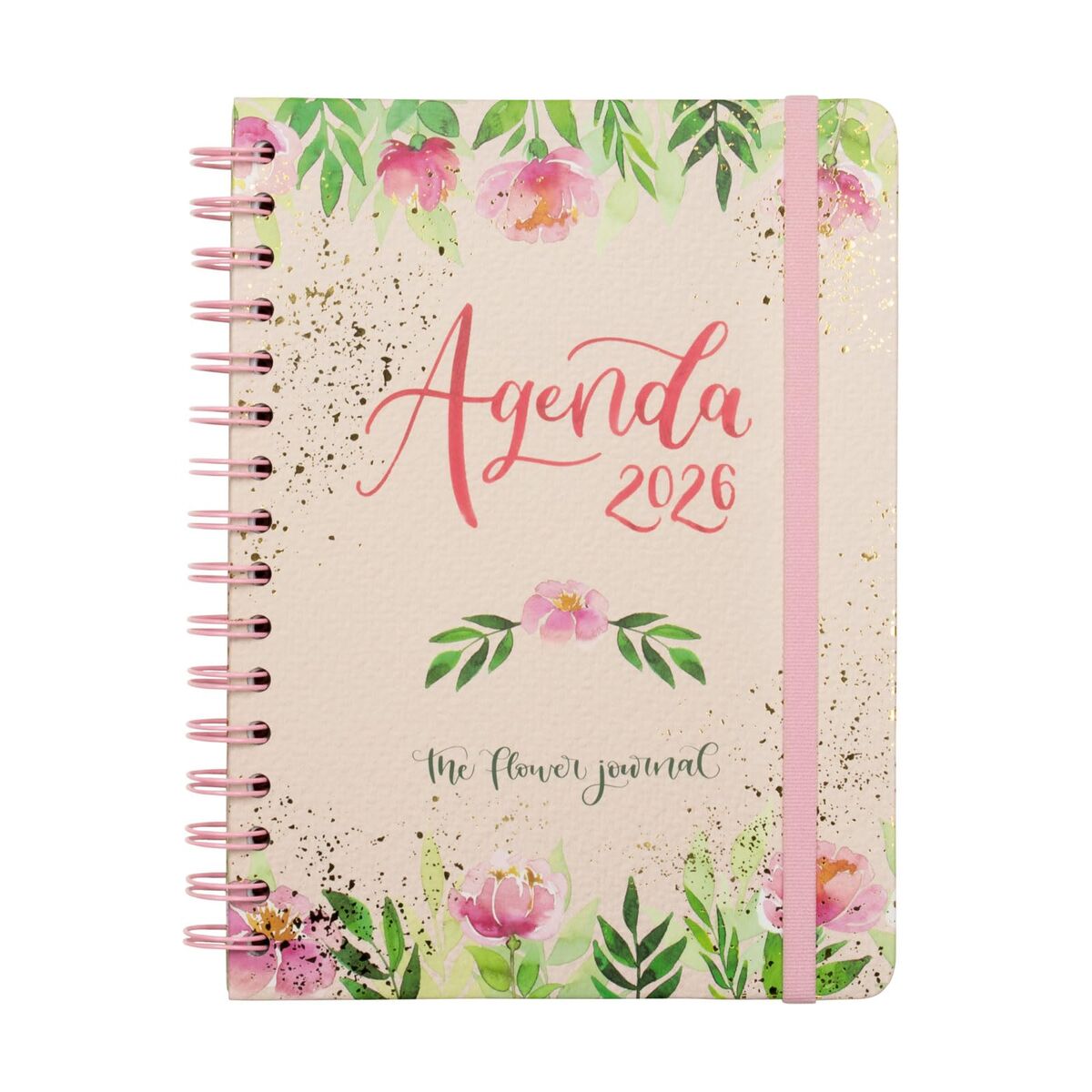 Diary Finocam THE FLOWER JOURNAL A5 15,5 x 21,2 cm Pink 2026-0