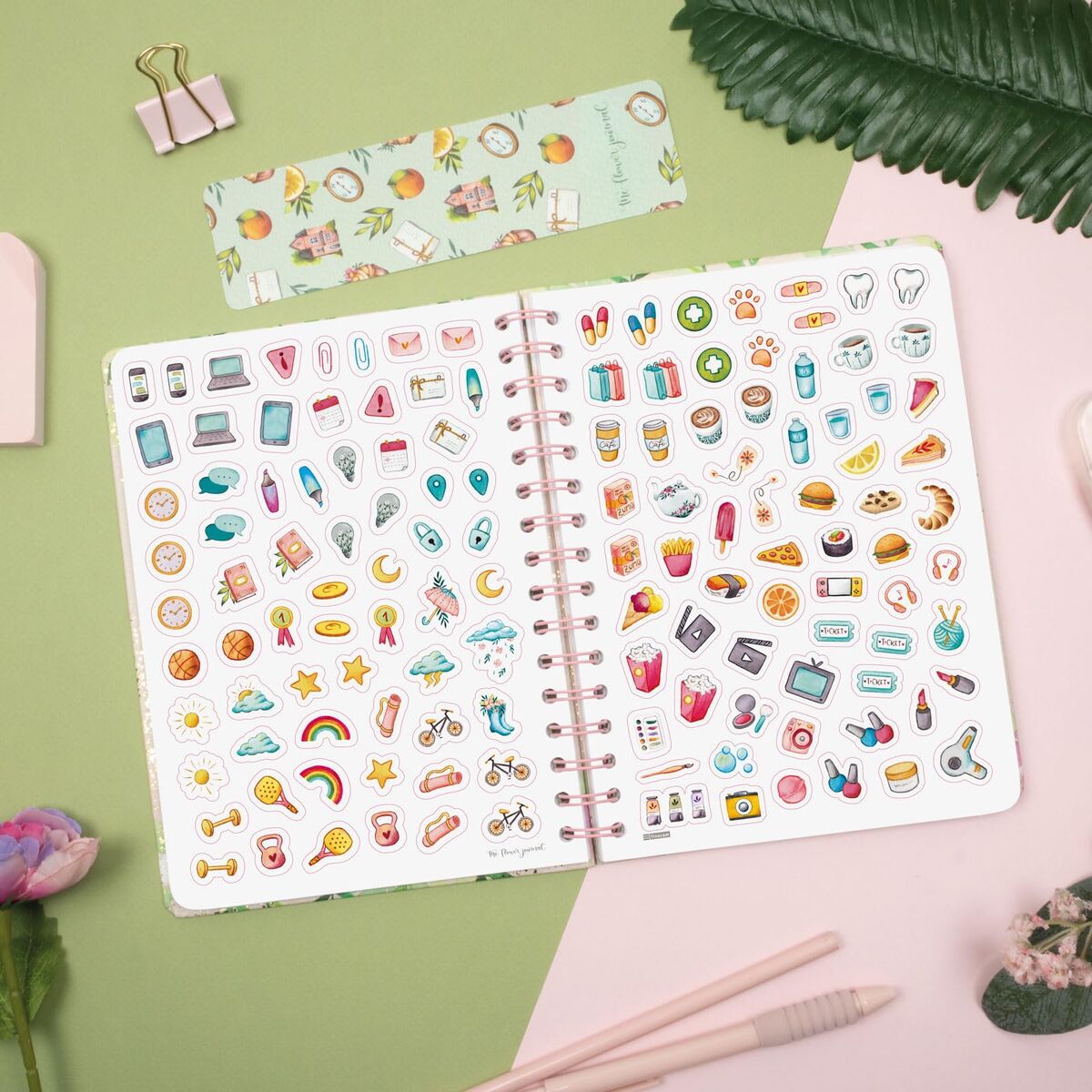 Diary Finocam THE FLOWER JOURNAL A5 15,5 x 21,2 cm Pink 2026-4