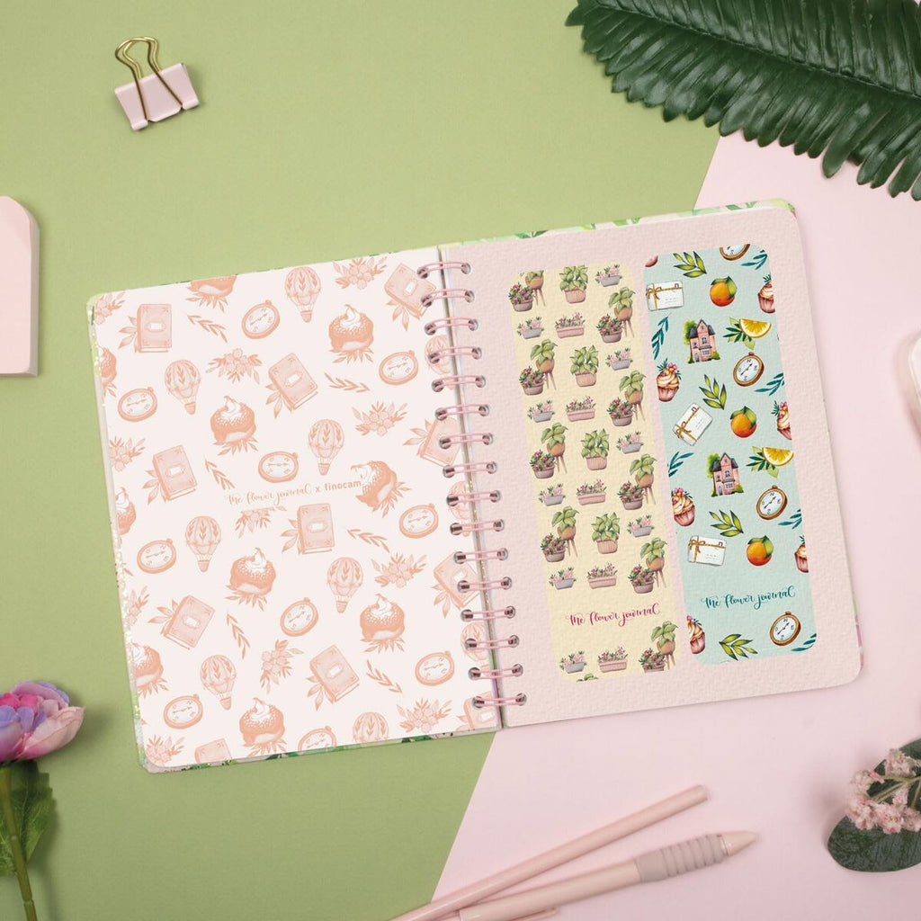 Diary Finocam THE FLOWER JOURNAL A5 15,5 x 21,2 cm Pink 2026-3