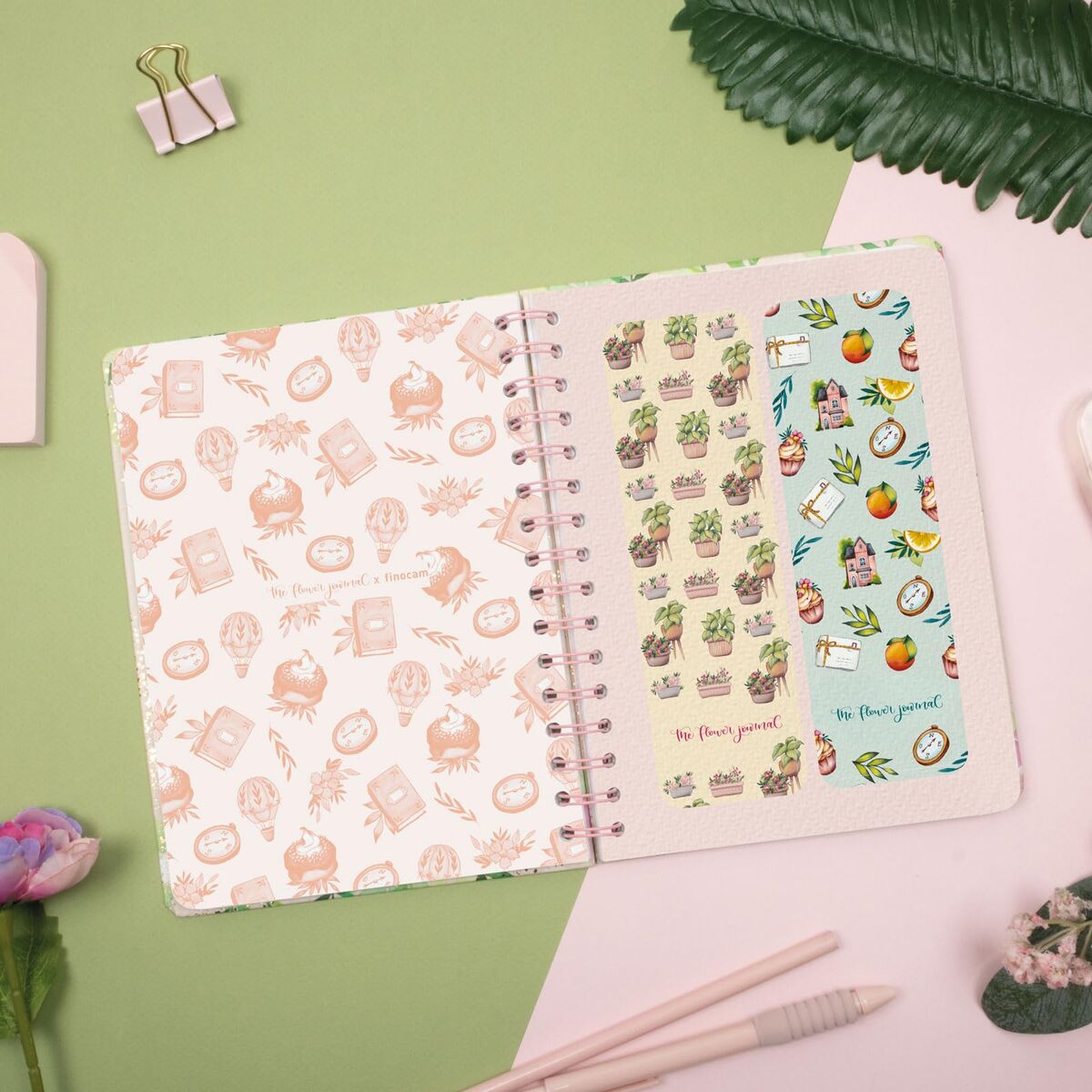 Diary Finocam THE FLOWER JOURNAL A5 15,5 x 21,2 cm Pink 2026-3