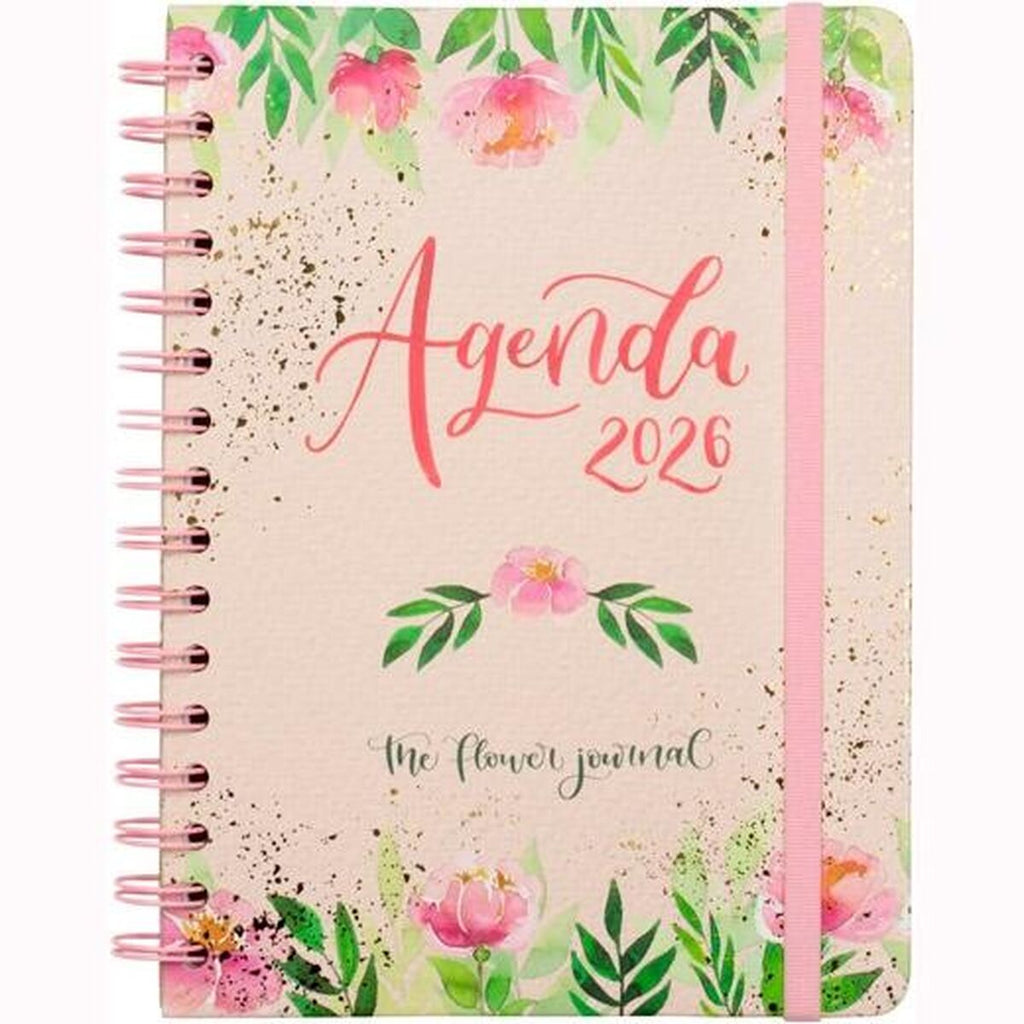 Diary Finocam THE FLOWER JOURNAL A5 15,5 x 21,2 cm Pink 2026-9