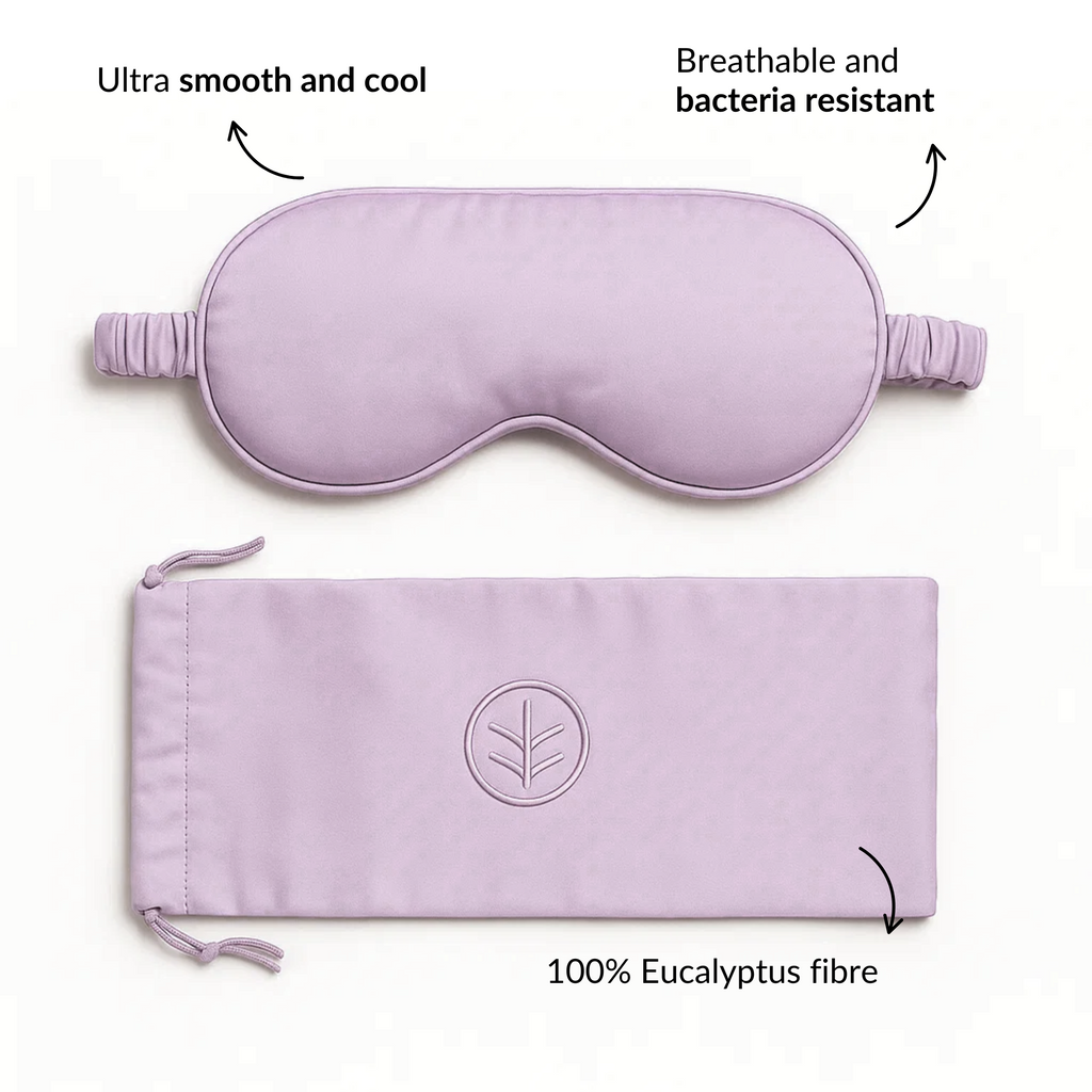 Essential Silk Sleep Eye Mask in Blush (Eucalyptus Silk)-1