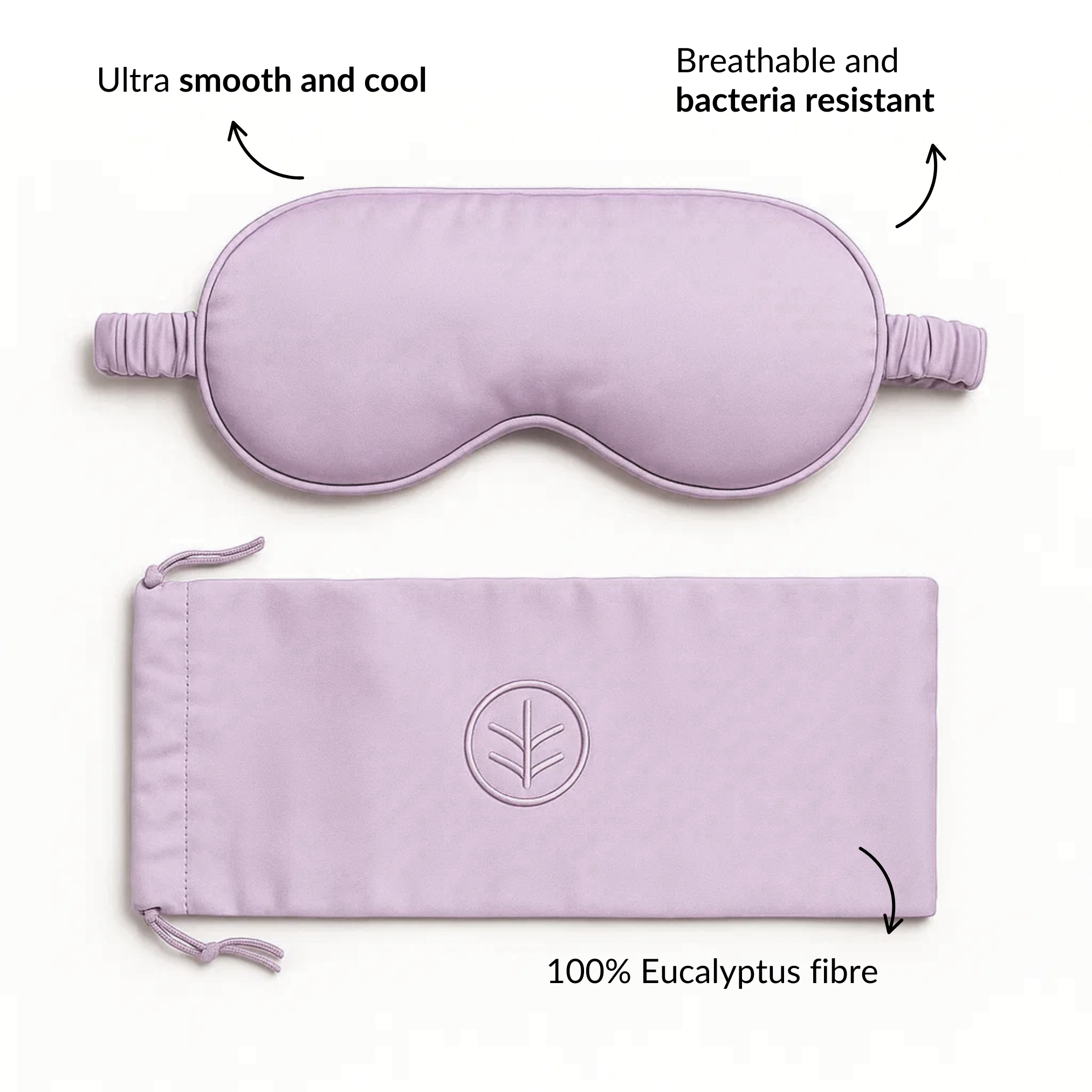 Essential Silk Sleep Eye Mask in Blush (Eucalyptus Silk)-1