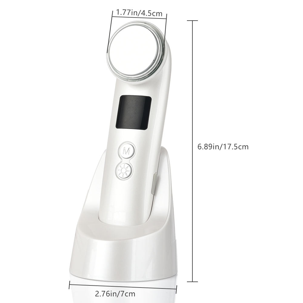 Cleansing Rejuvenation Device LED Photon Therapy Vibration Massager Skin Beauty Instrument Warm Treatment Massage Face Care Tool-1