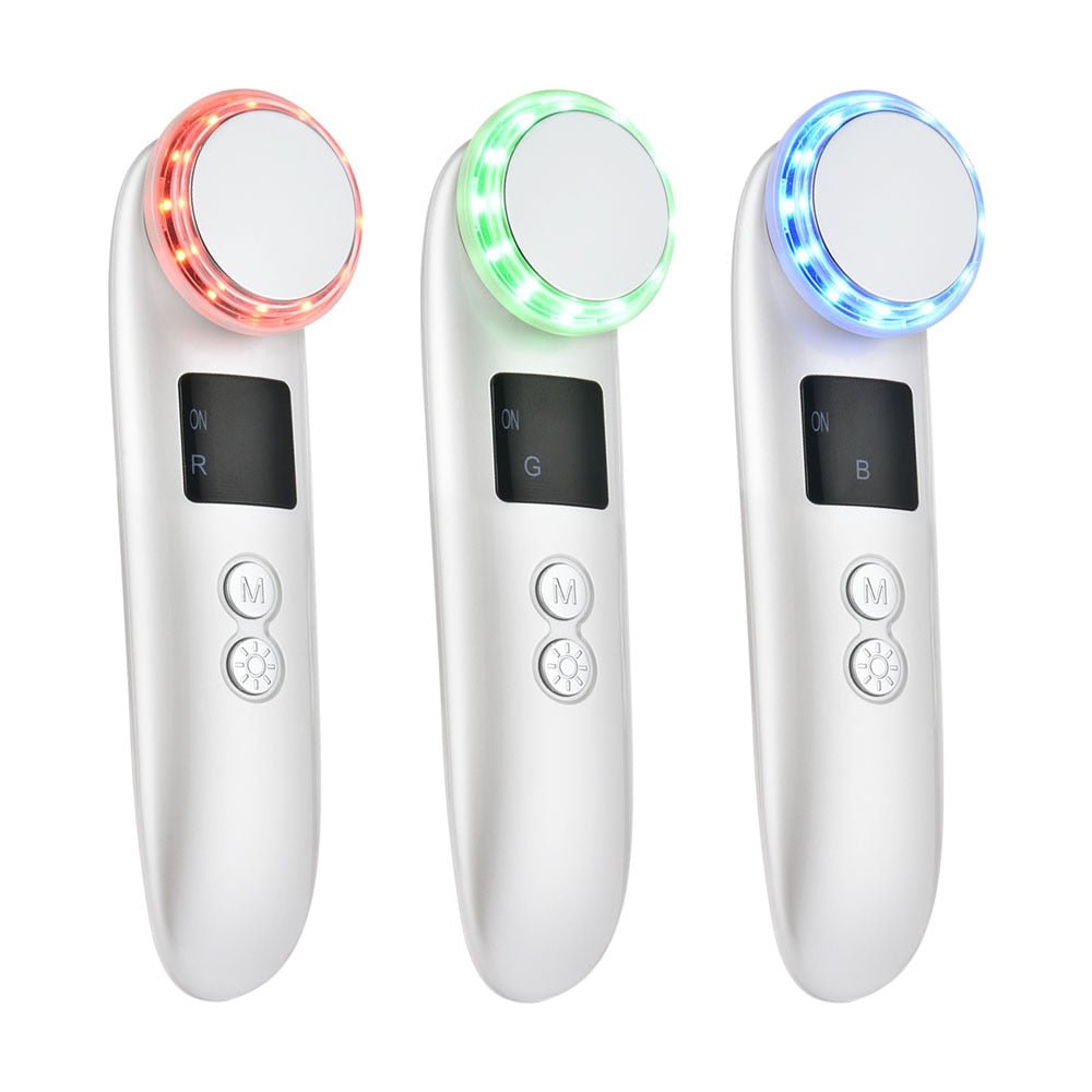 Cleansing Rejuvenation Device LED Photon Therapy Vibration Massager Skin Beauty Instrument Warm Treatment Massage Face Care Tool-2