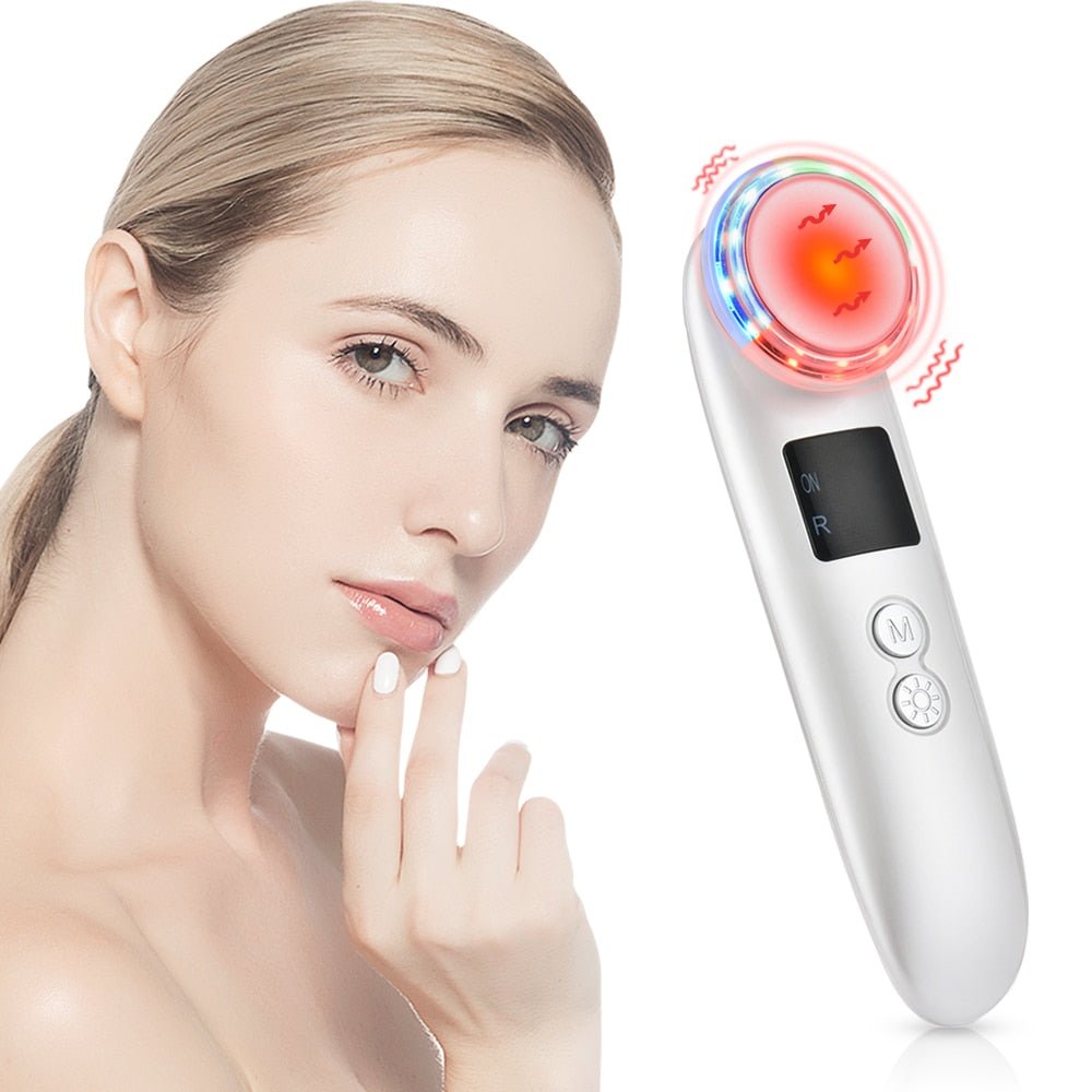 Cleansing Rejuvenation Device LED Photon Therapy Vibration Massager Skin Beauty Instrument Warm Treatment Massage Face Care Tool-0